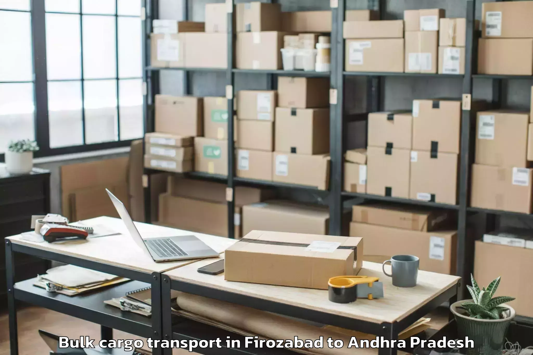 Top Firozabad to Piduguralla Bulk Cargo Transport Available